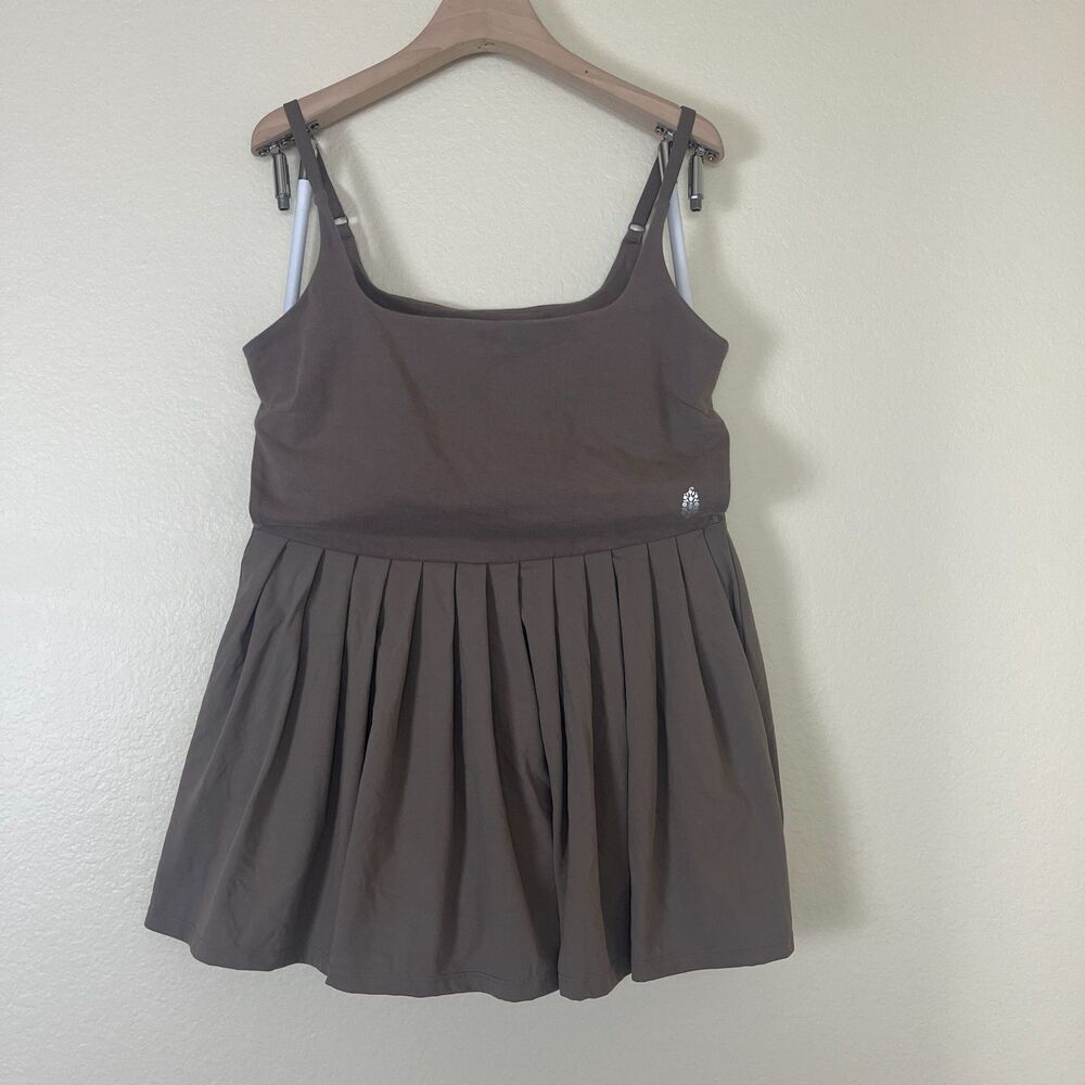 Free People Women Size L Pumice So Simple Mini Dress Tennis Casual Workout Sport - Picture 3 of 13